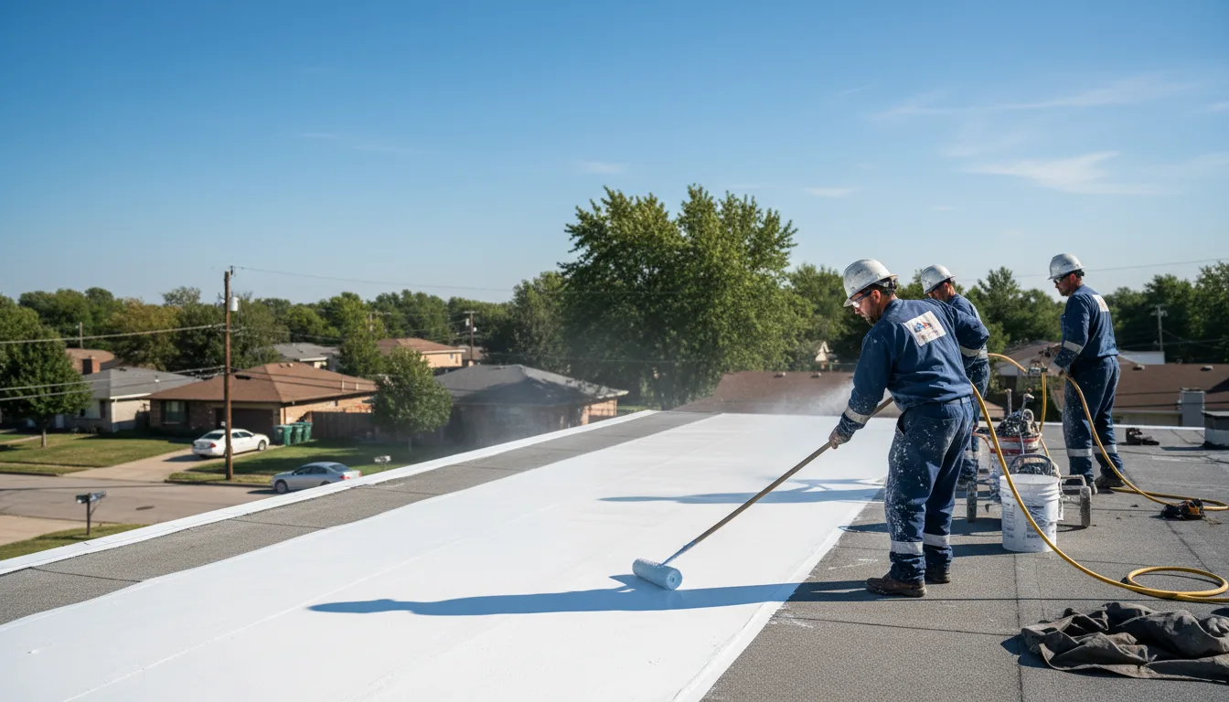 Commercial roof coating in Henning, IL near me